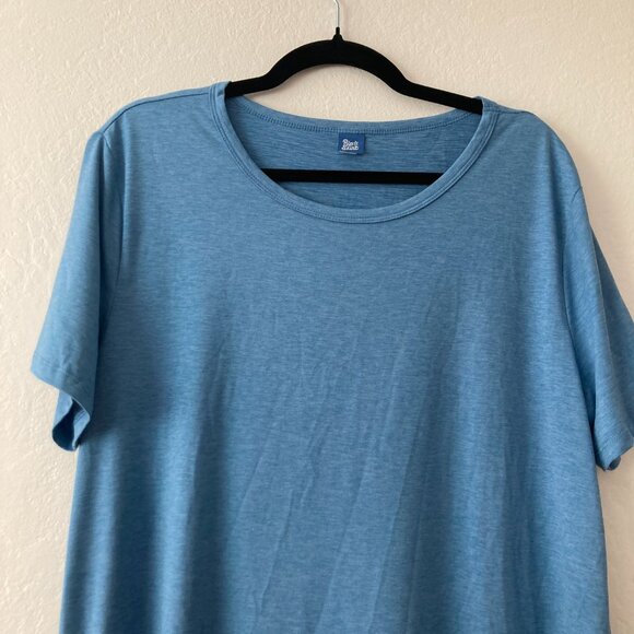 Ripskirt Tee Shirt Dress Pacific Coast Blue Pullover Travel Beach Vacation Large - Picture 3 of 7